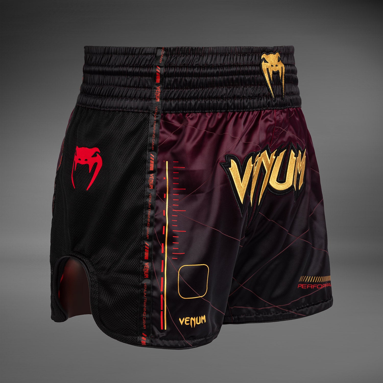 venum-tactical-xt-muay-thai-shorts-schwarz-burgund-gold image 4