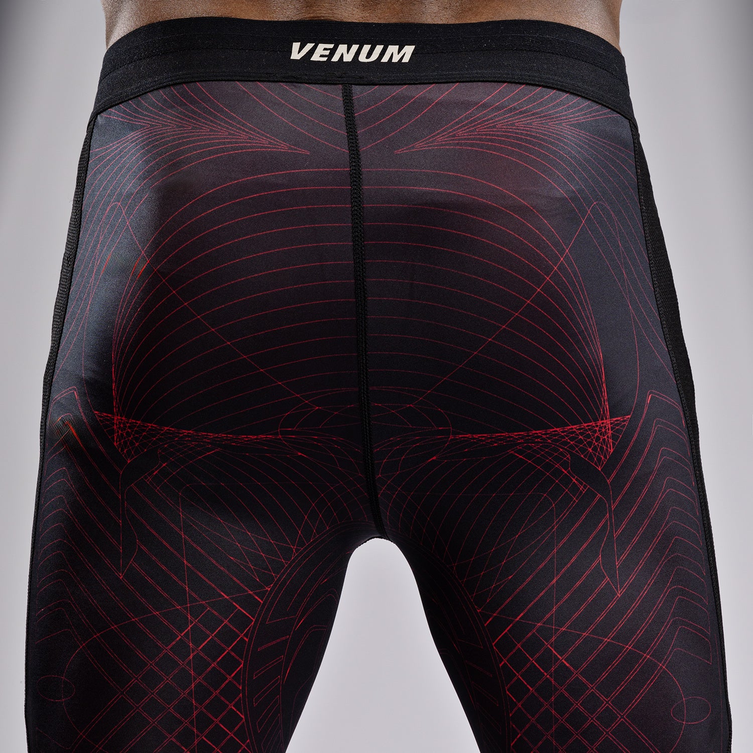 venum-g-fit-air-herren-spats-kompressionshose-tiefschwarz-feuerrot image 8