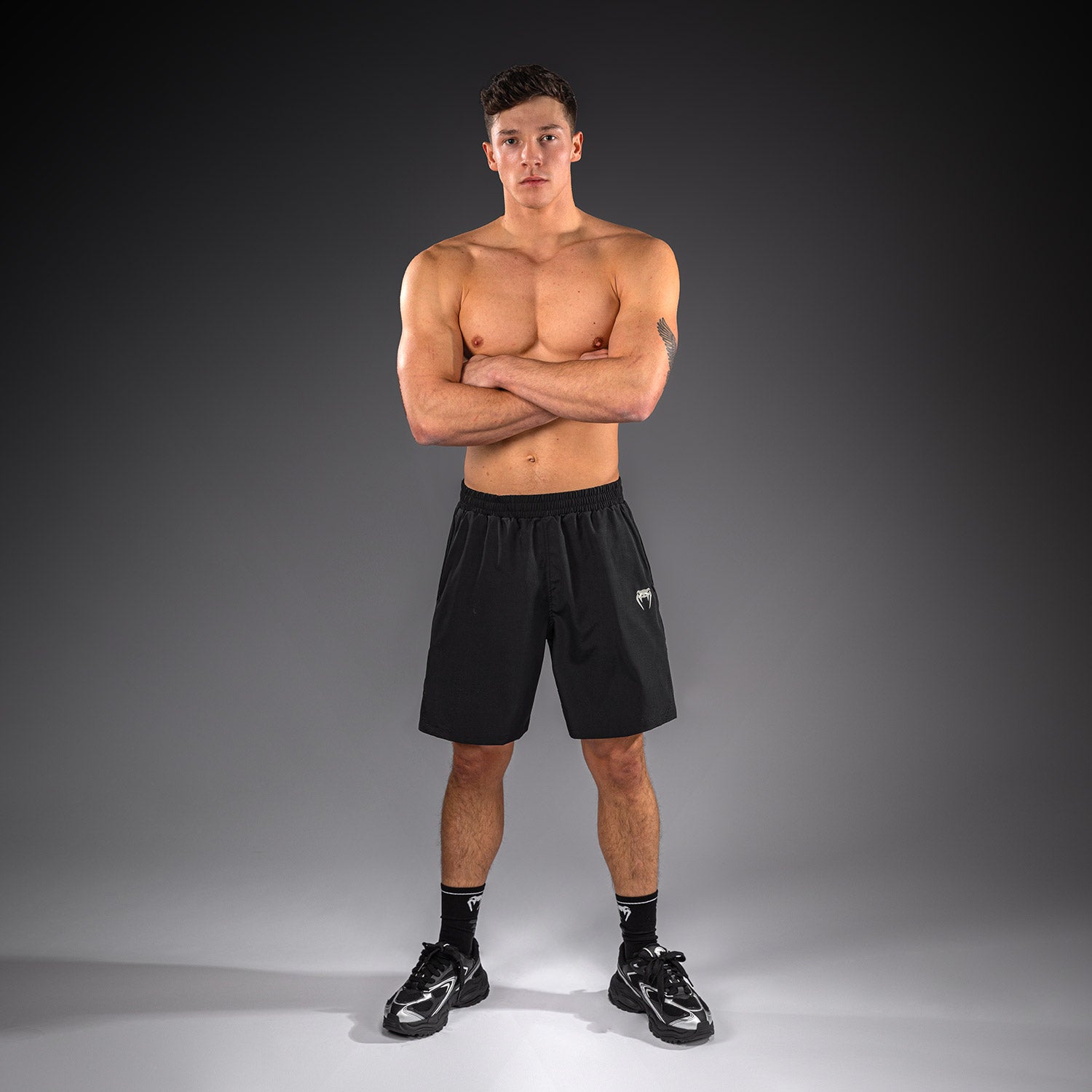 venum-lazer-trainingsshorts-schwarz-grau image 8