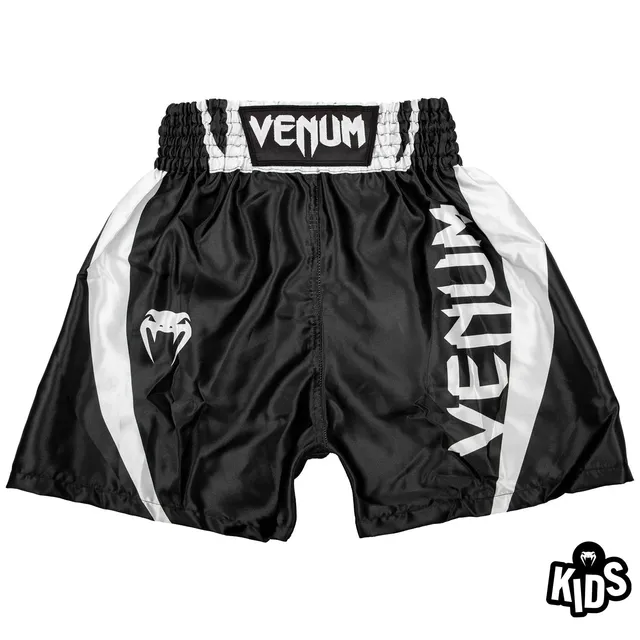 venum-elite-kinder-boxshorts-schwarz-wei image 1