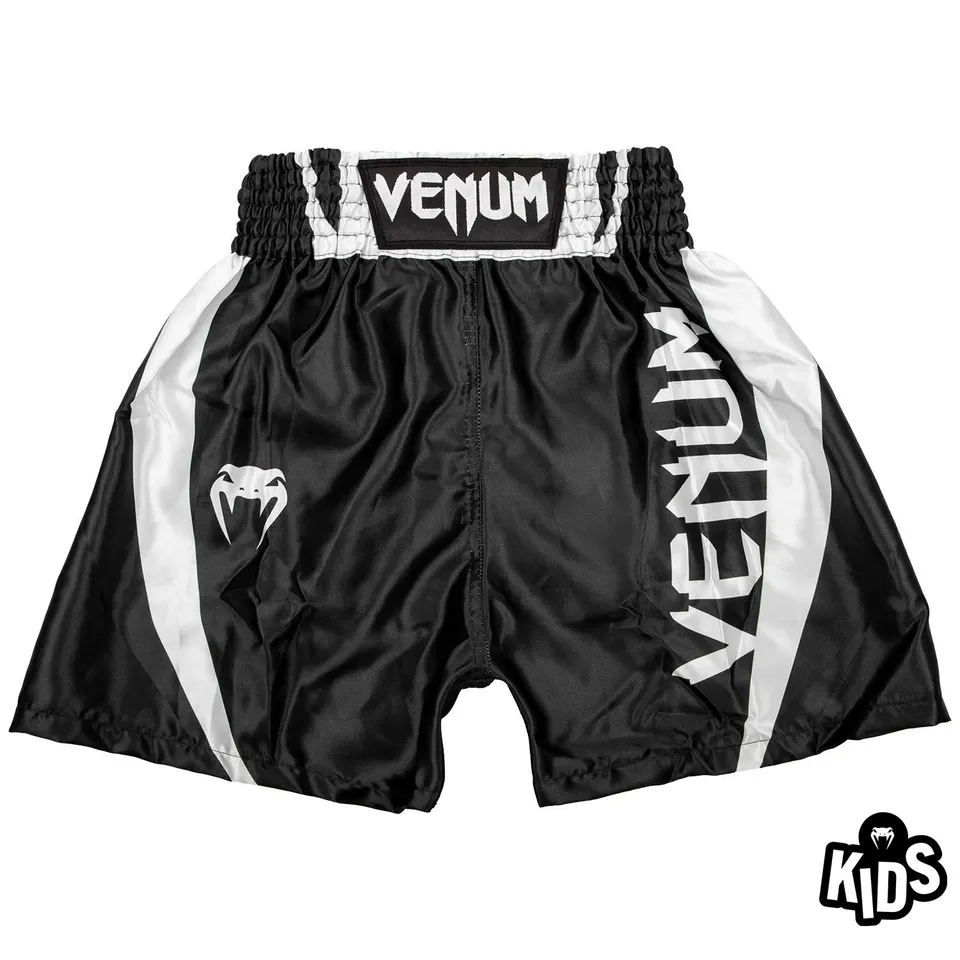 venum-elite-kinder-boxshorts-schwarz-wei image 1