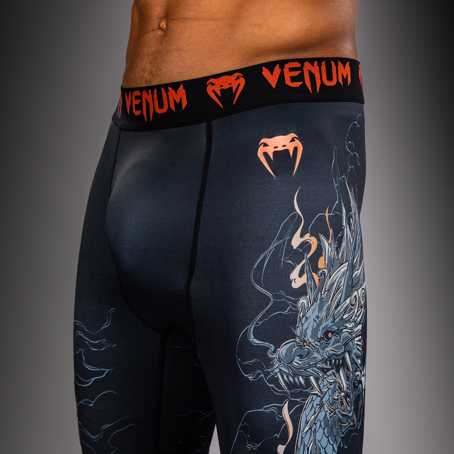 venum-thunder-dragon-kompressionsshort-schwarz-grau-kupfer image 7