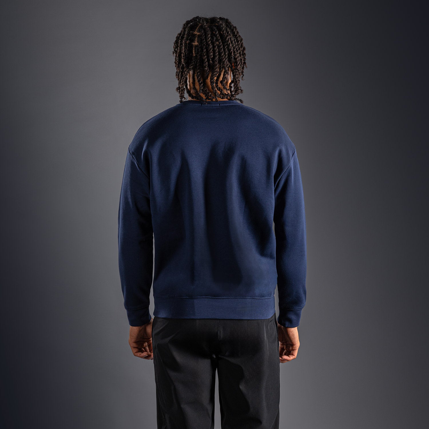 venum-lineup-fleece-crew-sweater-navy-blau-wei image 4