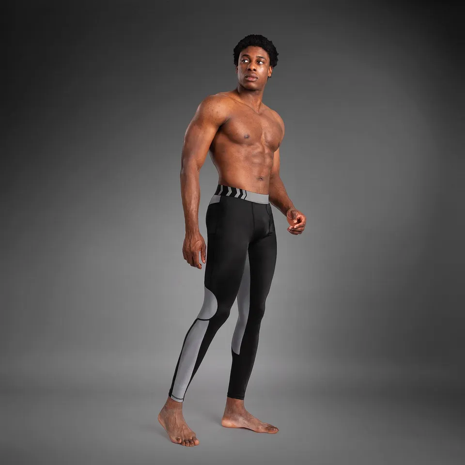 venum-tempest-herren-spats-kompressionstights-schwarz-grau image 1