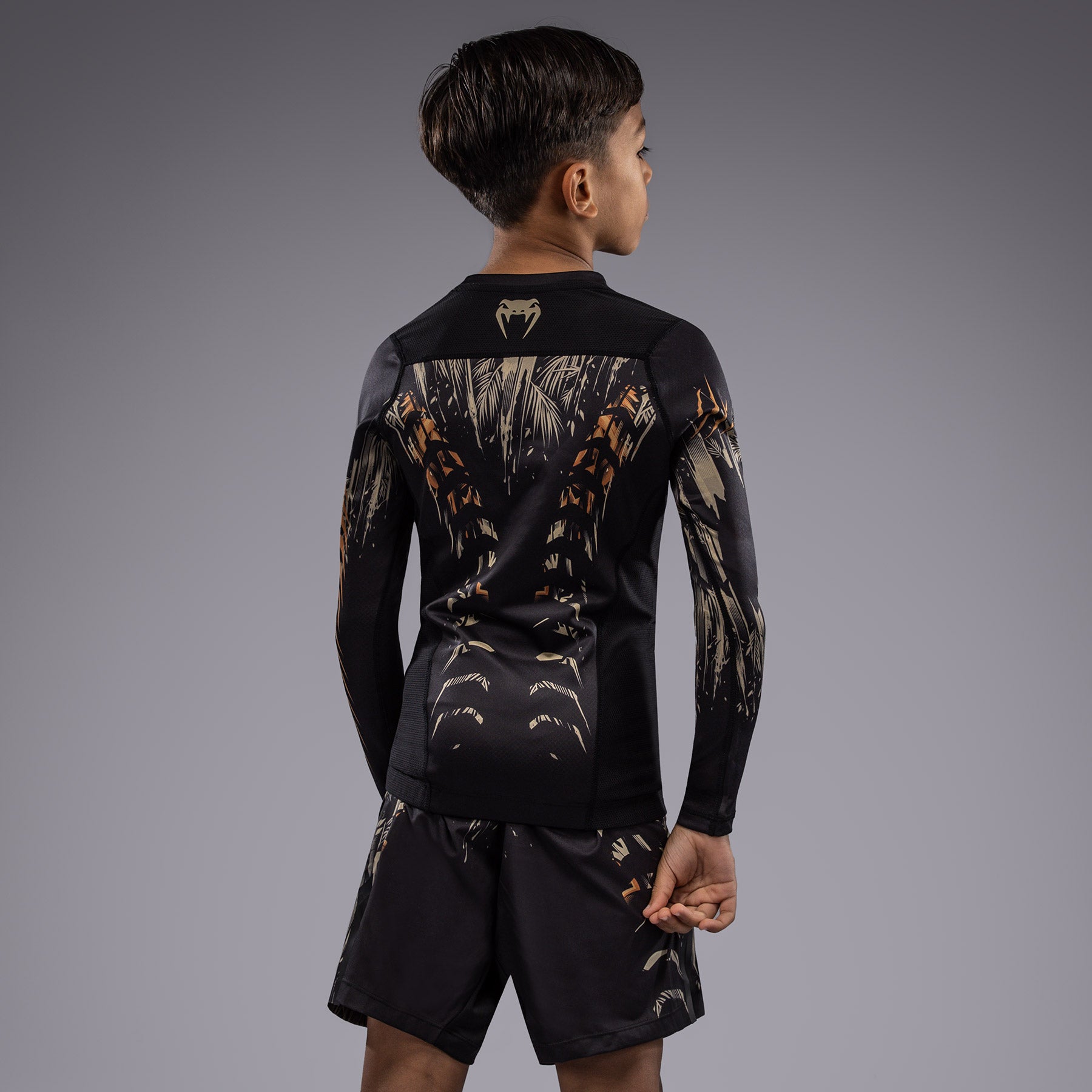 venum-tiger-kinder-langarm-rashguard-schwarz-neon-orange image 5