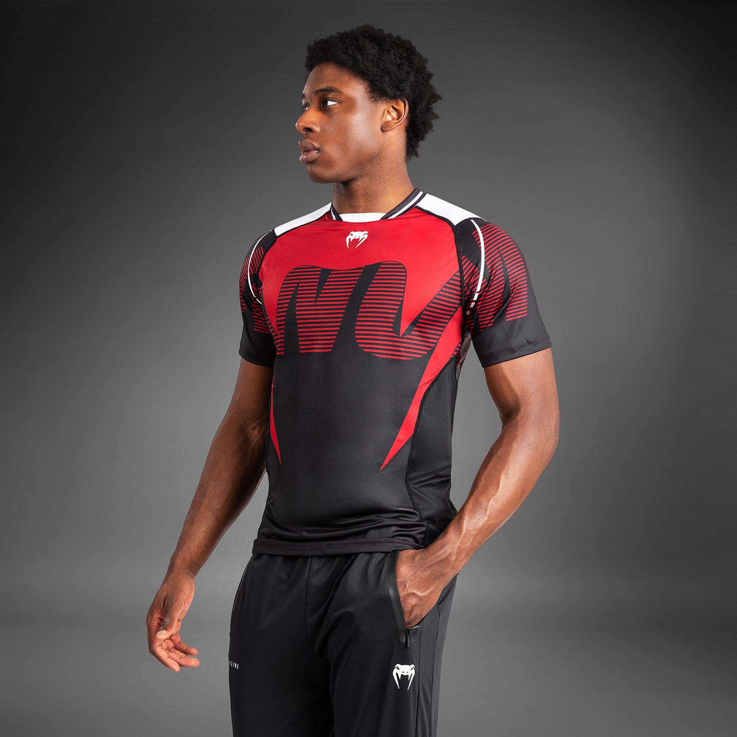 venum-adrenaline-dry-tech-t-shirt-herren-rot-schwarz image 5