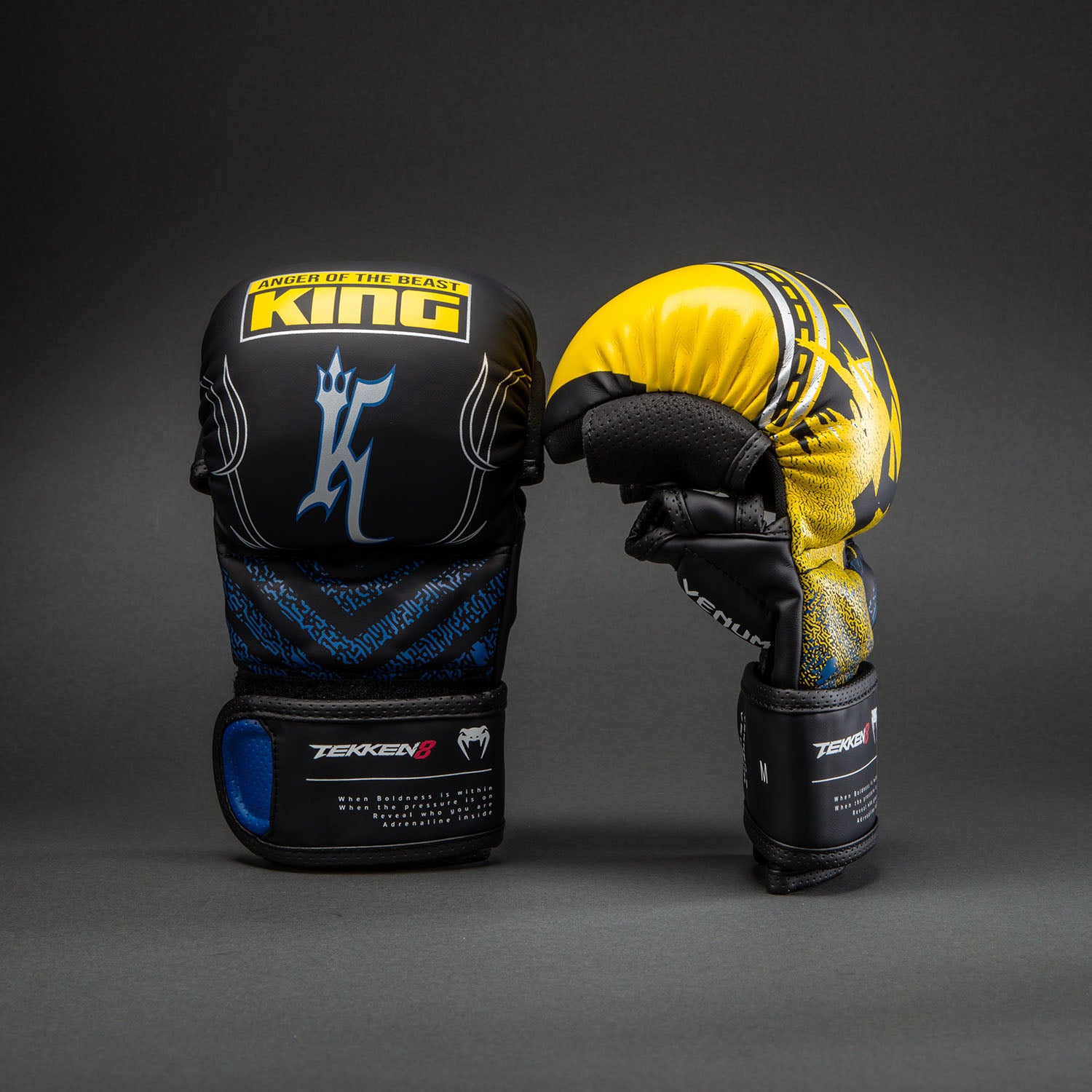 venum-x-tekken-8-king-sparring-handschuhe-schwarz-gelb image 1