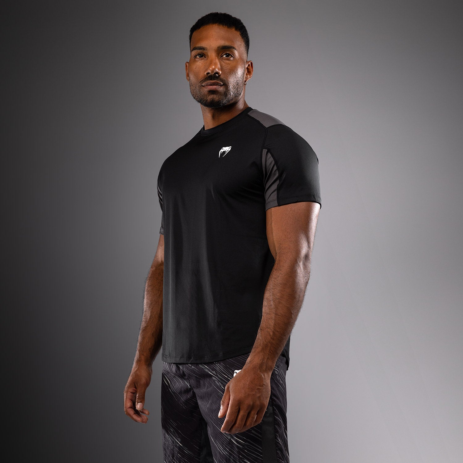 venum-rapid-dry-tech-t-shirt-schwarz-sturmgrau image 2