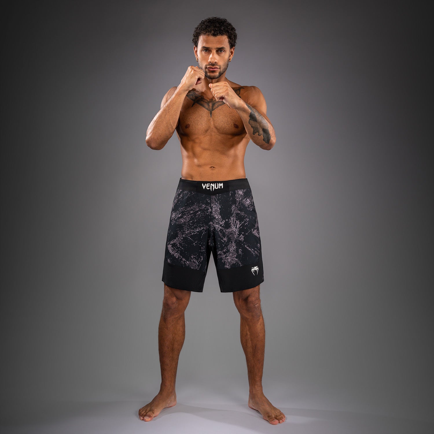 venum-rage-workout-fightshorts-schwarz-grau-herren-mma-bjj-shorts image 5