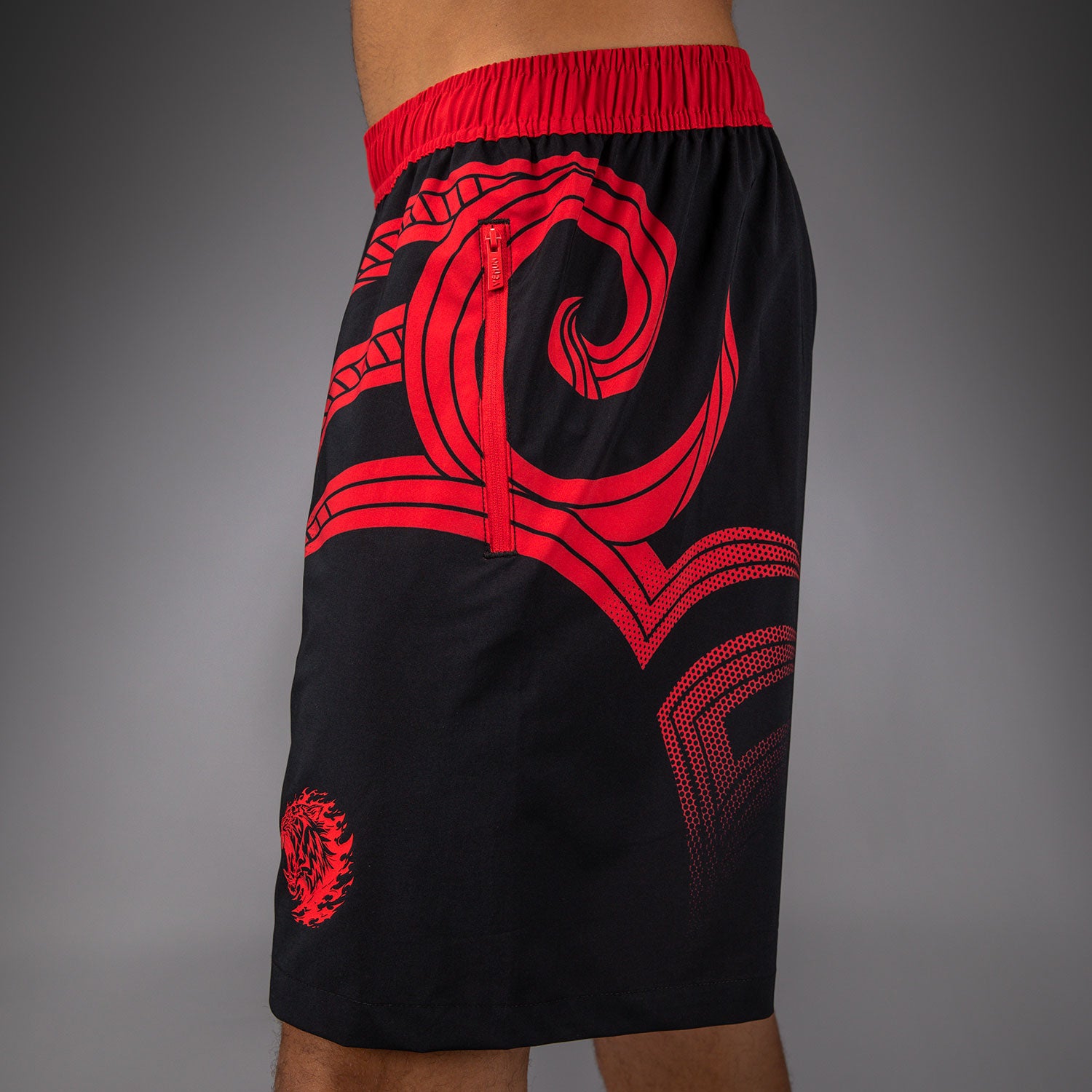 venum-x-mike-tyson-tiger-trainingsshorts-tiefschwarz-intensivrot image 6