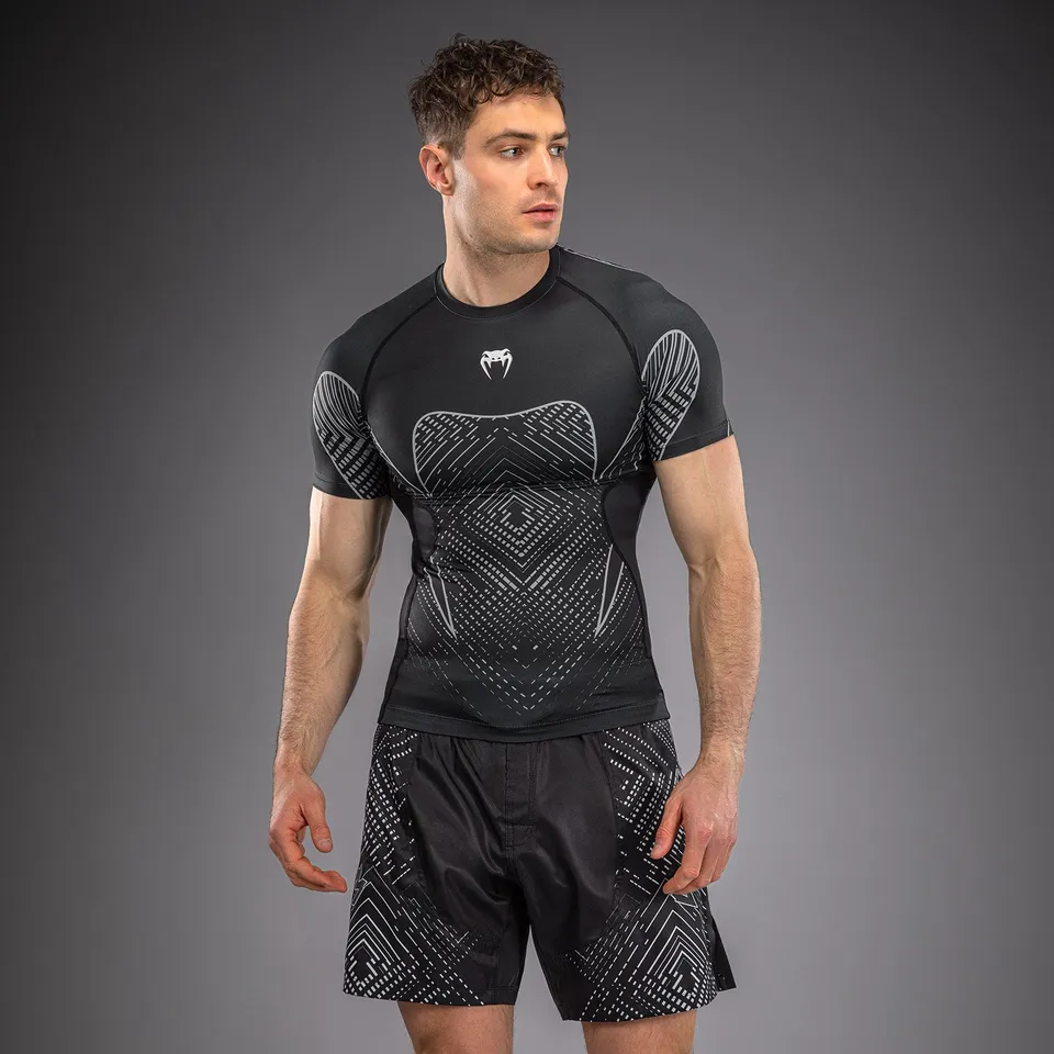 venum-midnight-fury-kurzarm-rashguard-schwarz-grau-silber image 1