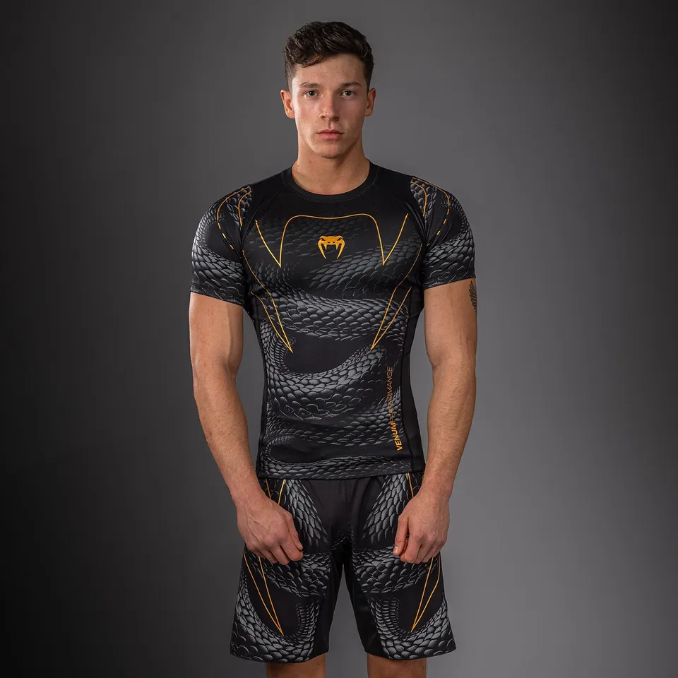 venum-matupa-kurzarm-rashguard-schwarz-grau-gold image 1