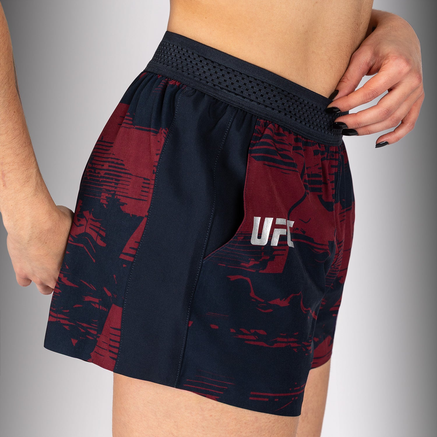 venum-ufc-zenith-authentic-fight-week-performance-short-damen-marineblau-burgund image 5
