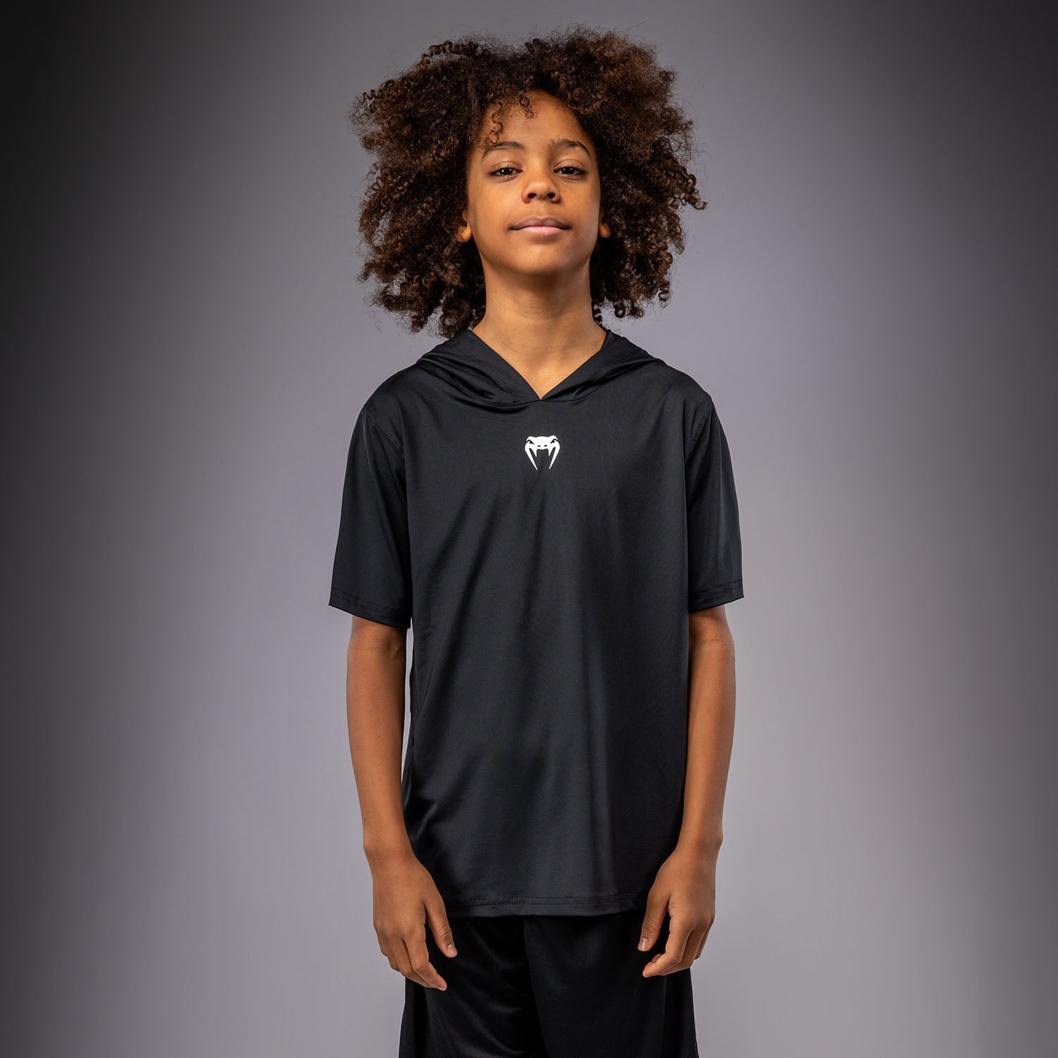 venum-elite-dry-tech-hoodie-kurzarm-kinder-schwarz image 1