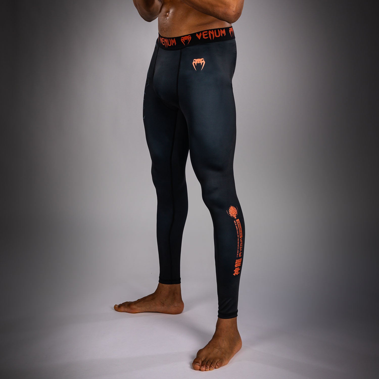 venum-thunder-dragon-spats-schwarz-grau-kupfer image 2