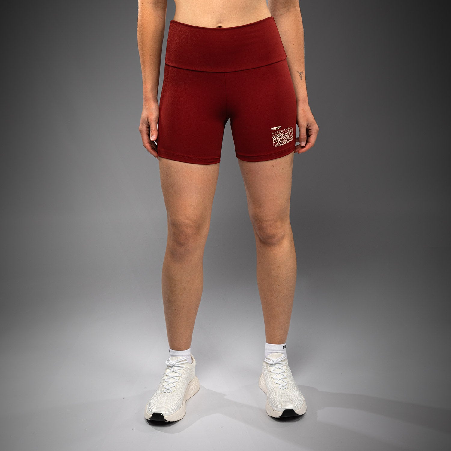 venum-serpenti-damen-vale-tudo-shorts-burgunder-elfenbein image 1