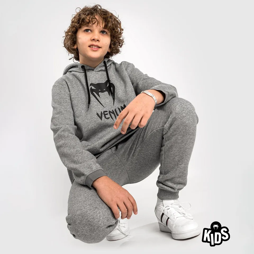 venum-classic-hoodie-kinder-hellgrau-meliert image 1