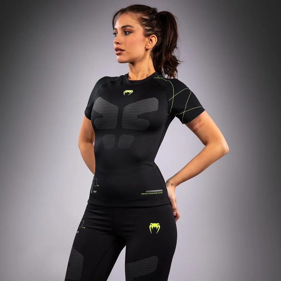 venum-training-camp-4-0-rashguard-kurzarm-schwarz-neongr-n image 1