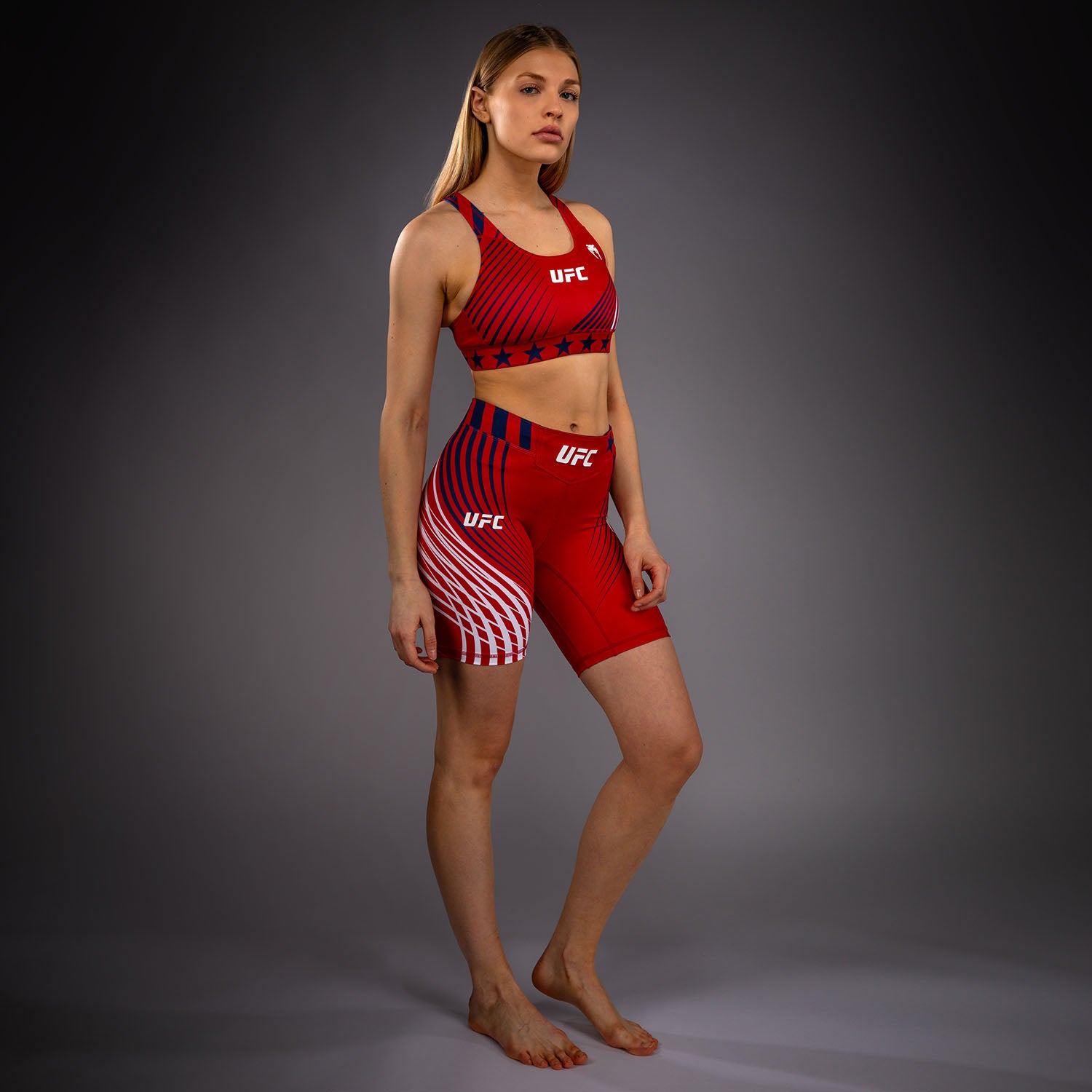 ufc-freedom-250-by-venum-authentic-vale-tudo-short-damen-long-fit-rot image 8