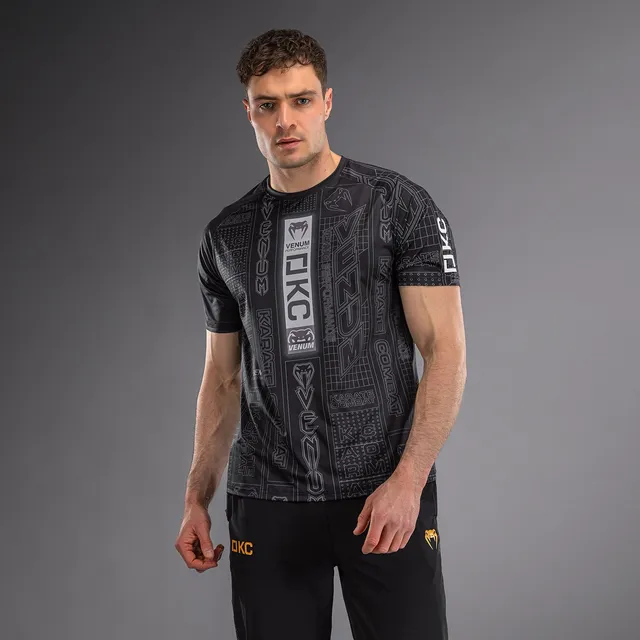 venum-karate-combat-dry-tech-t-shirt-schwarz-grau-herren image 1