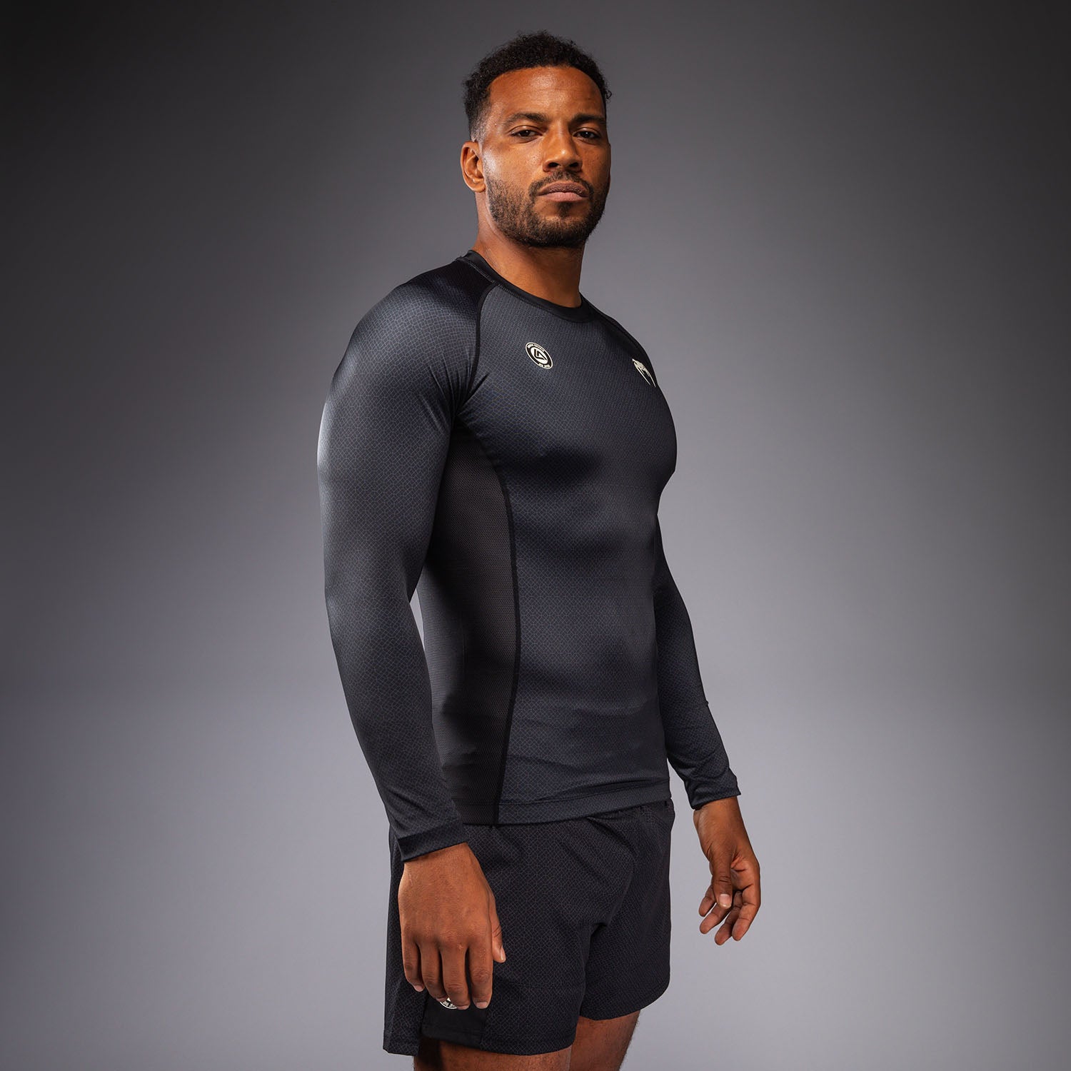 venum-x-roger-gracie-academy-langarm-rashguard-schwarz-herren image 2