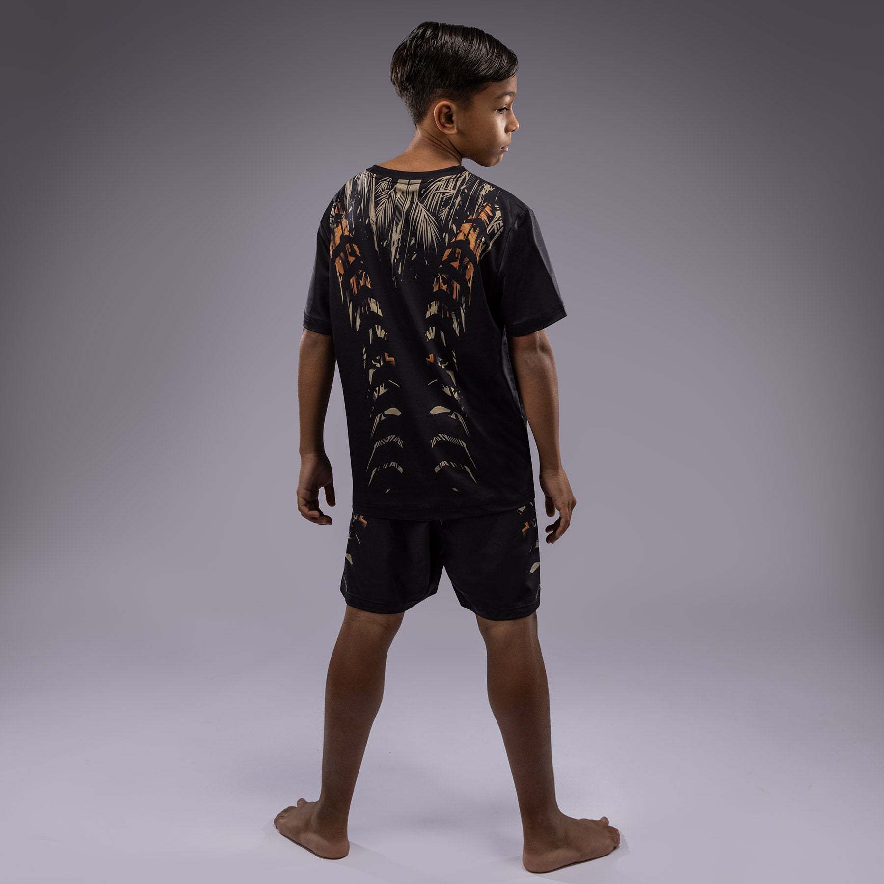 venum-tiger-kinder-dry-tech-t-shirt-schwarz-neon-orange image 5