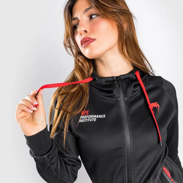 venum-ufc-performance-institute-damen-hoodie-mit-kapuze-schwarz-rot image 1