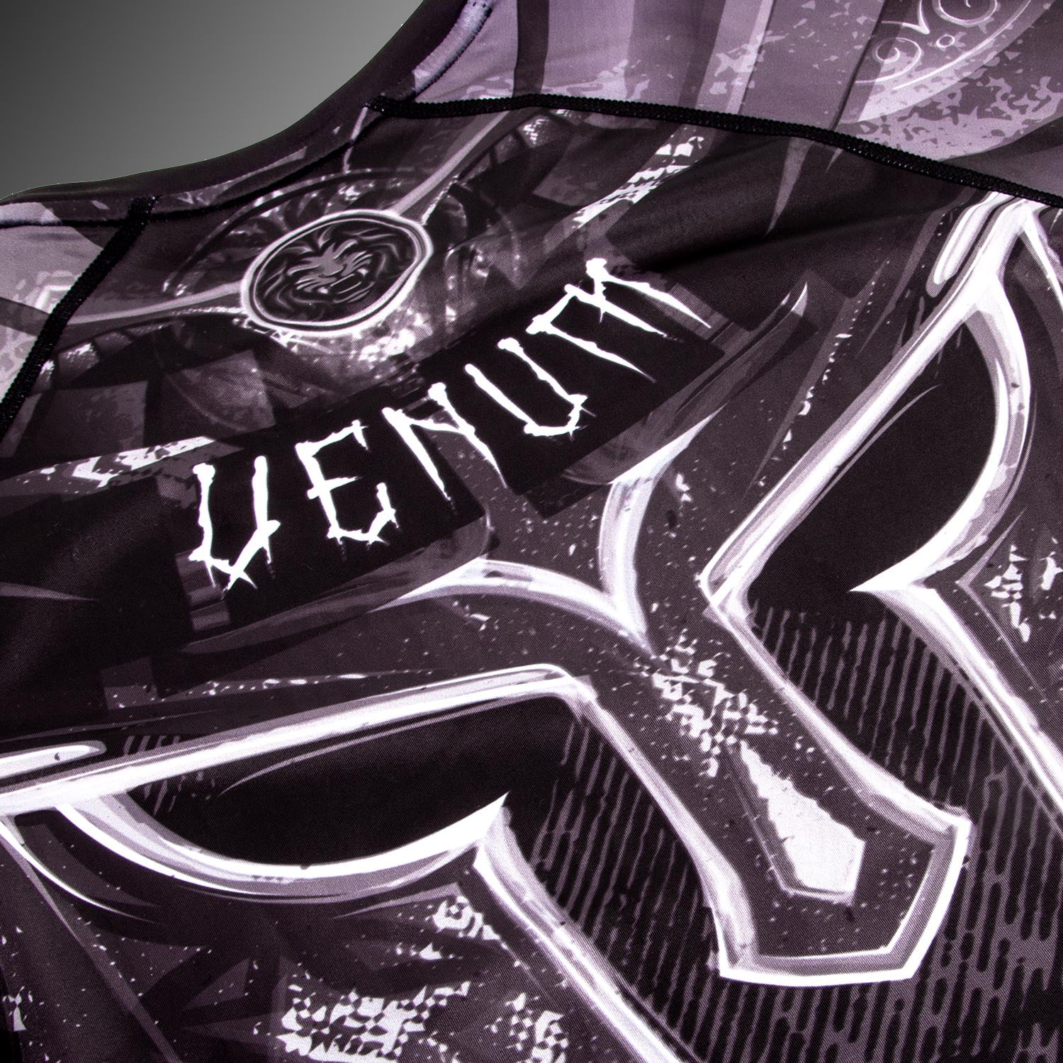 venum-gladiator-3-0-rashguard-kurzarm-schwarz-wei image 6