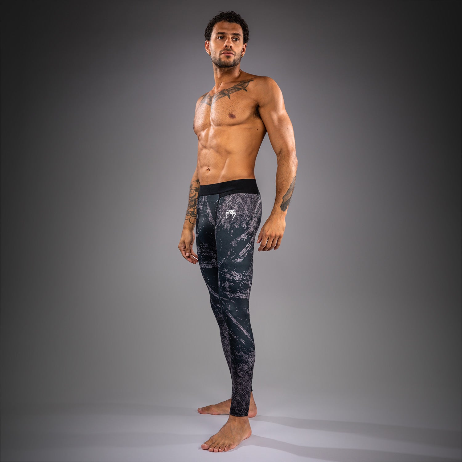 venum-rage-workout-kompressionshose-schwarz-grau image 2