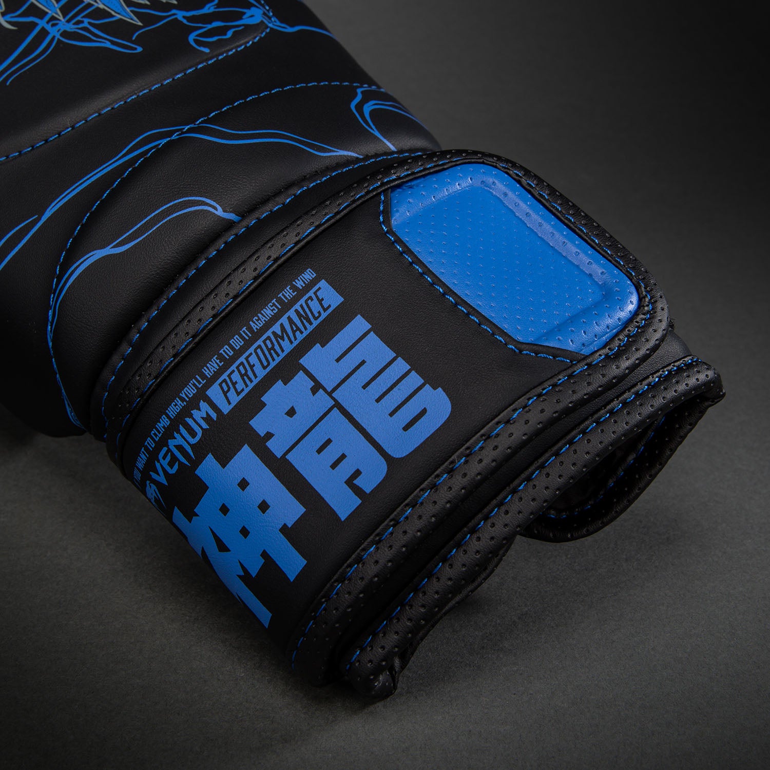venum-thunder-dragon-boxhandschuhe-schwarz-k-nigsblau-boxen-kickboxen-muay-thai image 3