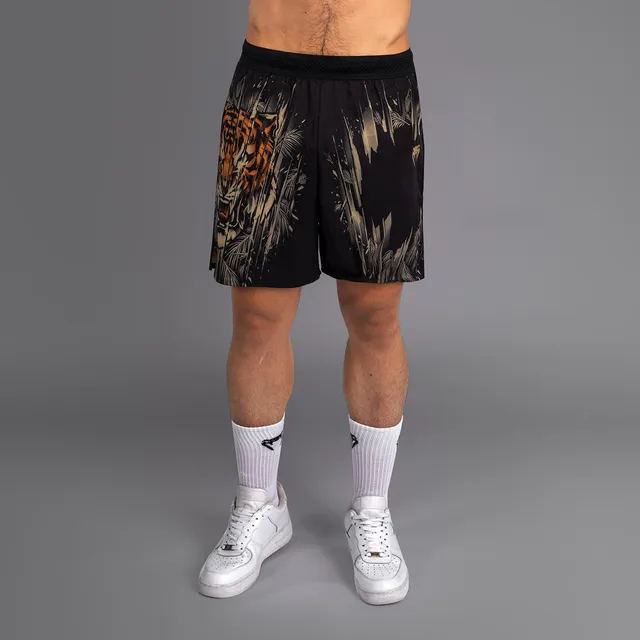 venum-tiger-herren-trainingsshorts-schwarz-neon-orange image 1