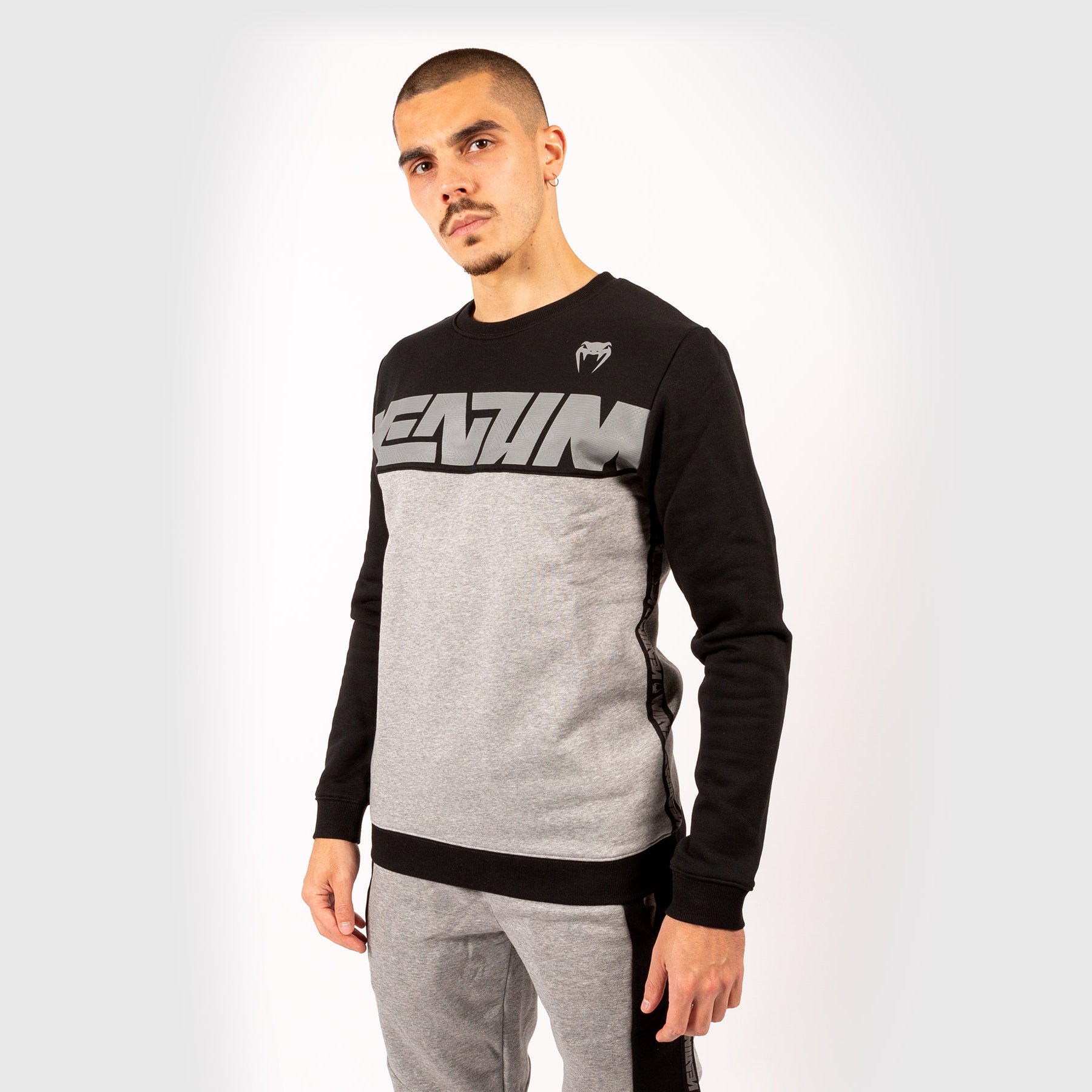 venum-connect-sweatshirt-f-r-herren-schwarz-dunkelheide-grau image 2