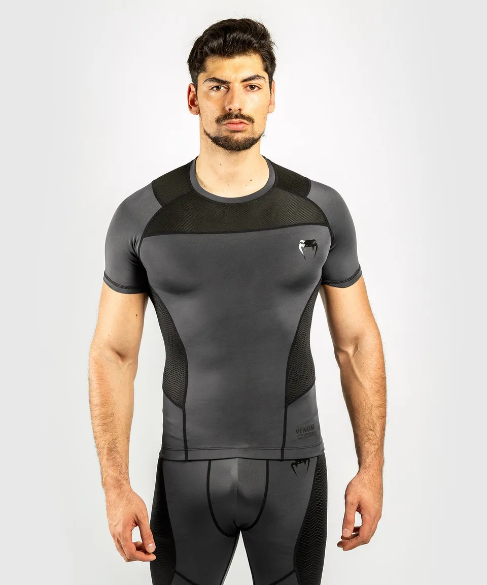 venum-g-fit-rashguard-kurzarm-grau-schwarz image 1