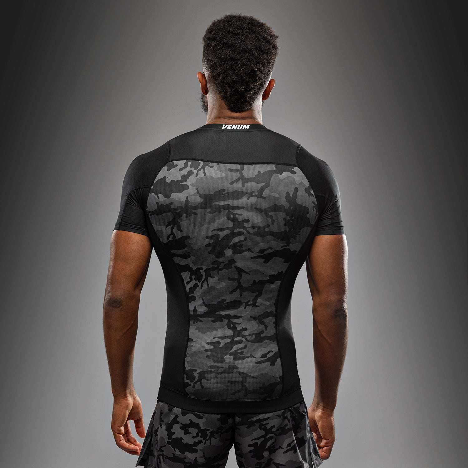 venum-x-polaris-kurzarm-rashguard-schwarz-grau-herren image 3