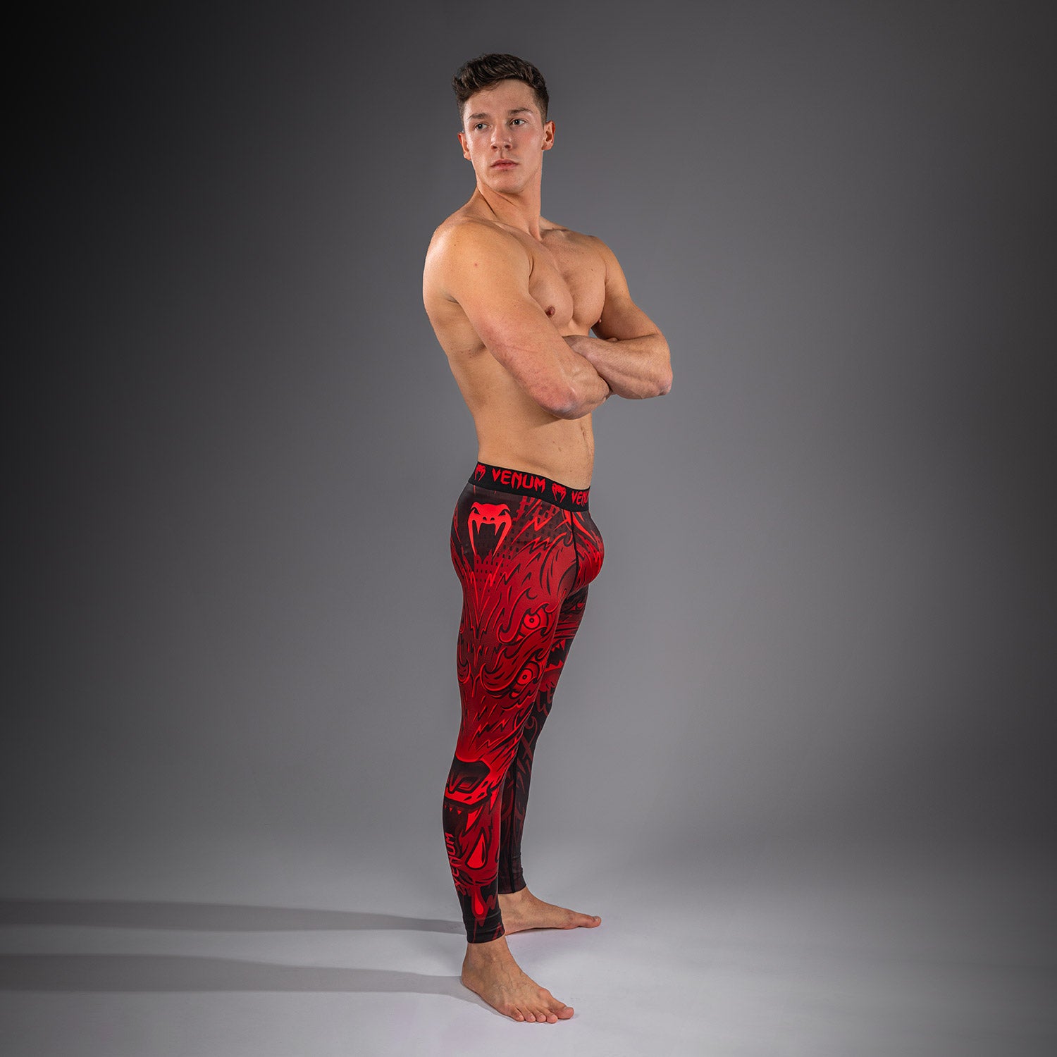 venum-wolf-atak-spats-herren-kompressionshose-schwarz-rot image 5