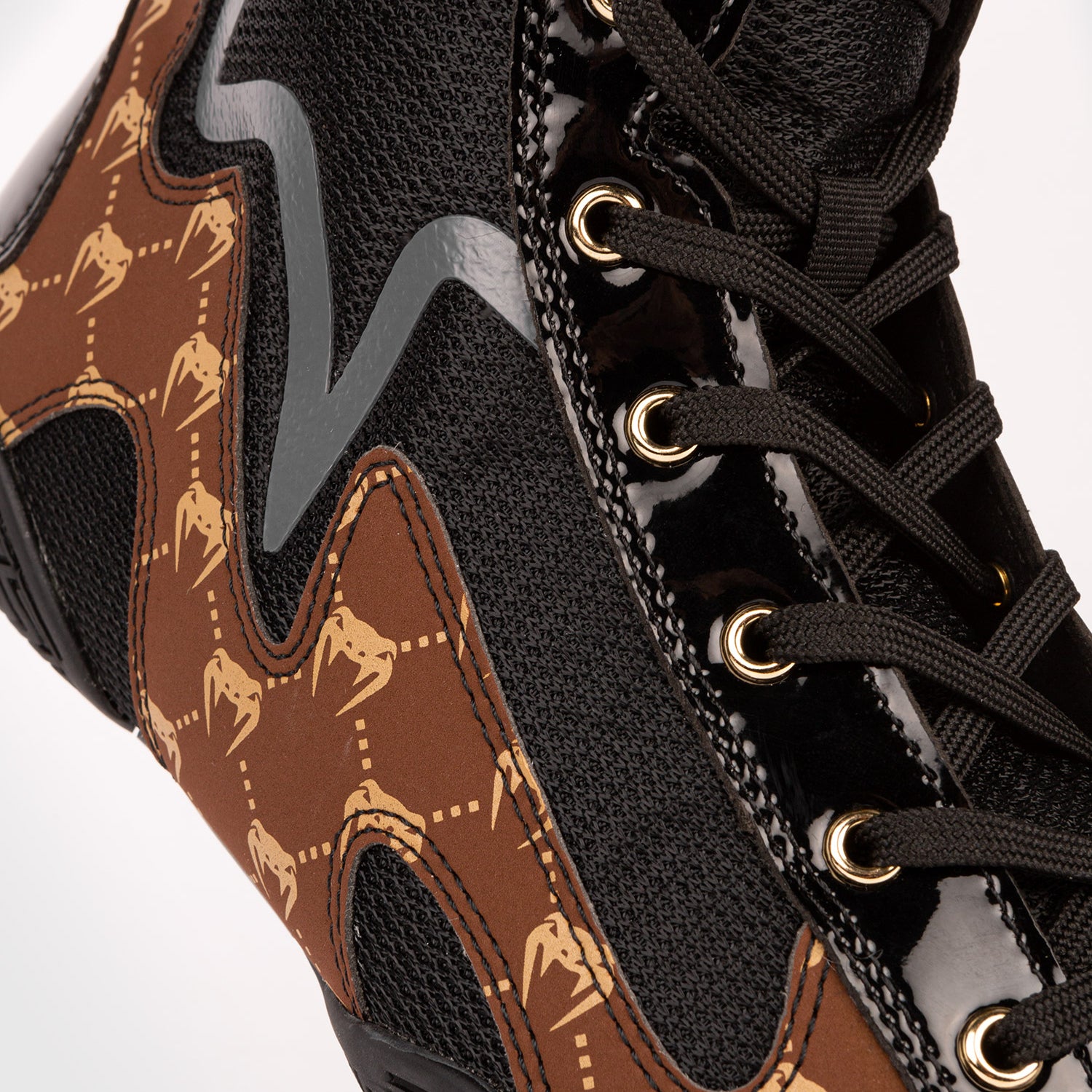 venum-elite-evo-monogram-boxschuhe-schwarz-braun image 8