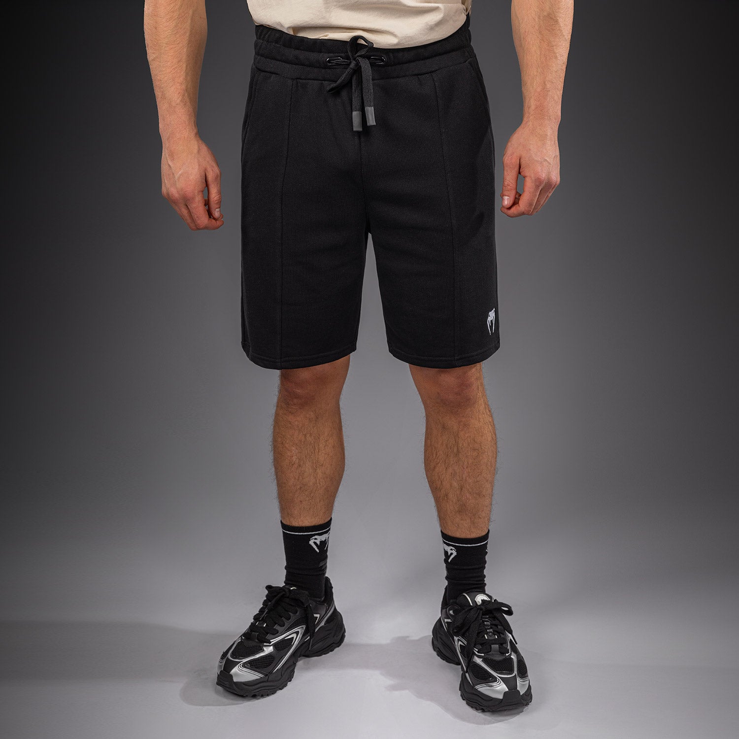 venum-classic-fleece-baumwoll-shorts-herren-schwarz image 1