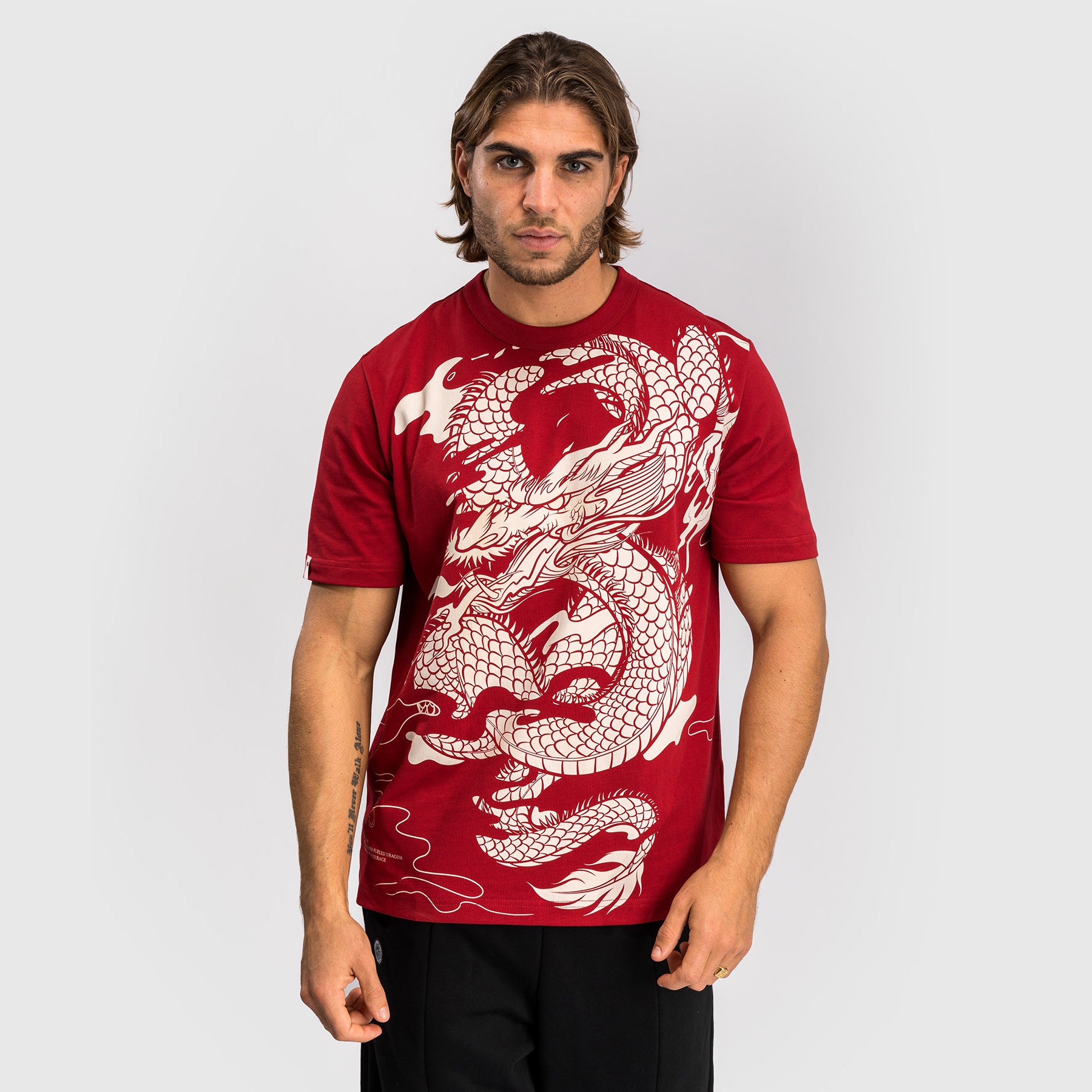 venum-dragon-s-flight-herren-t-shirt-kirschrot-cremewei image 1