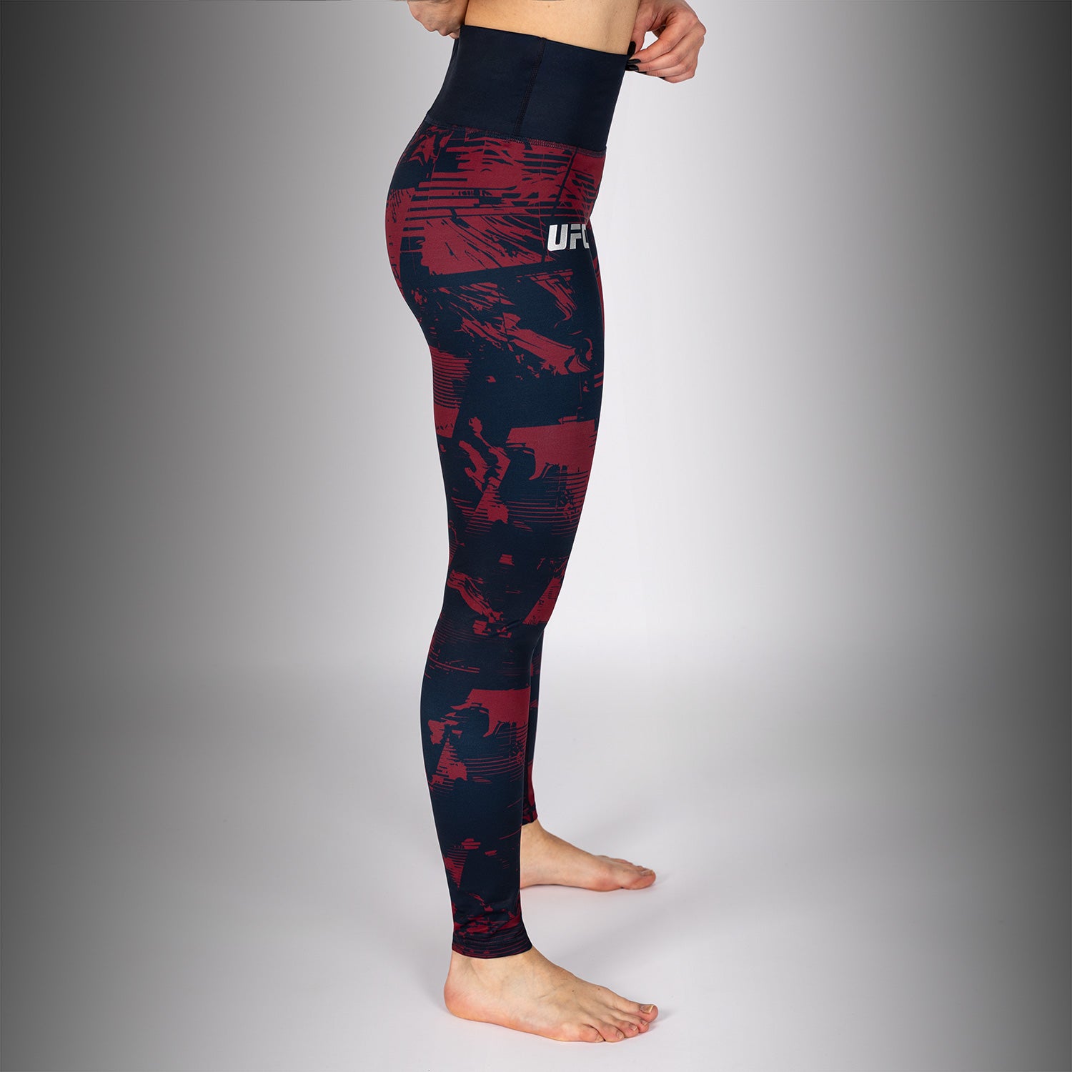 ufc-zenith-by-venum-authentic-fight-week-damen-leggings-marineblau-bordeauxrot-s image 2