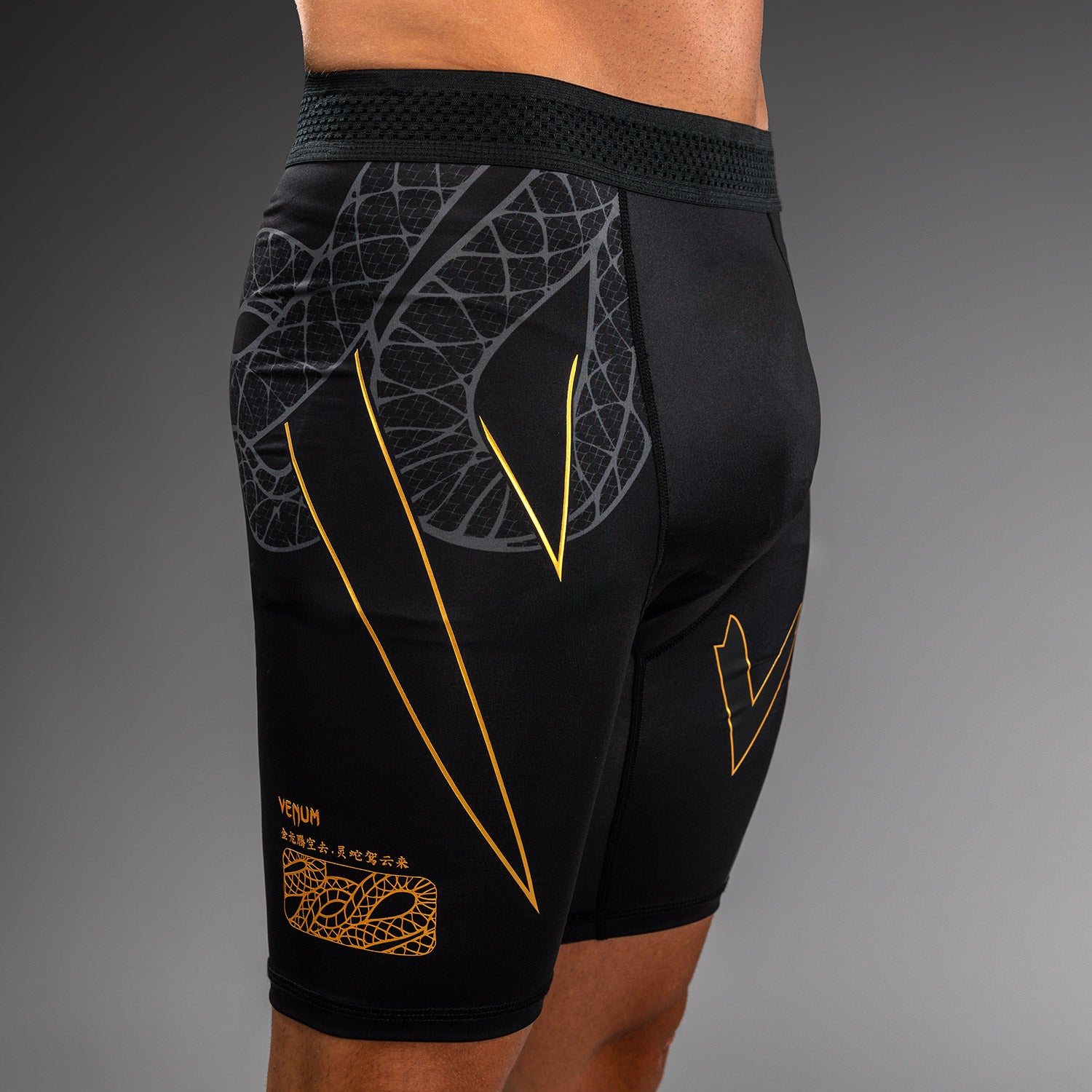 venum-serpenti-vale-tudo-shorts-herren-schwarz-silber-gold image 6
