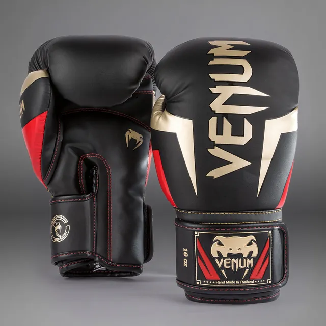venum-elite-boxhandschuhe-schwarz-gold-rot image 1