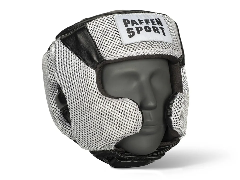 paffen-sport-star-mesh-kopfschutz-sparring-psairvent-mesh-schwarz-rot-s-m-bis-l- image 1