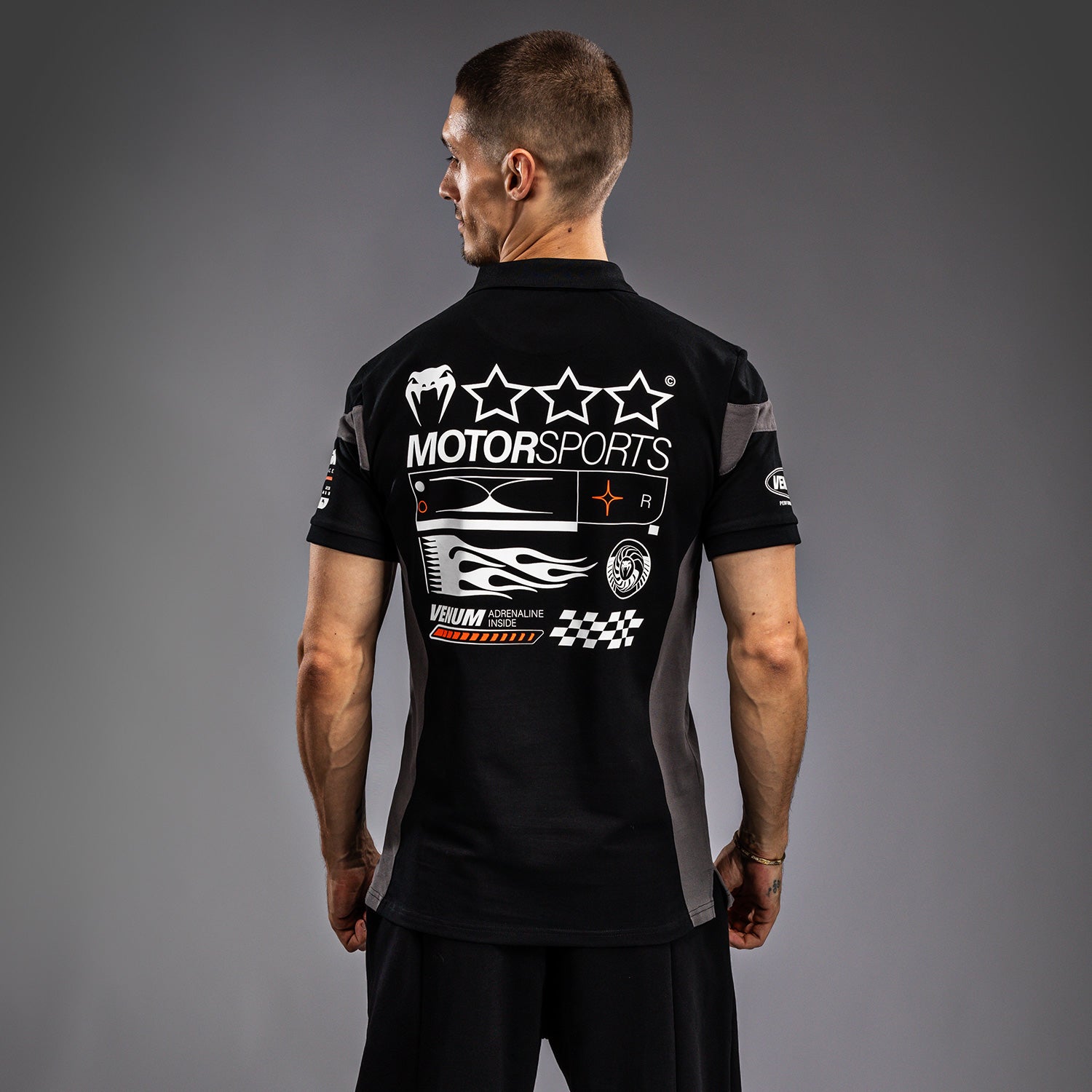 venum-motorsport-baumwoll-polo-tiefschwarz-herren image 1