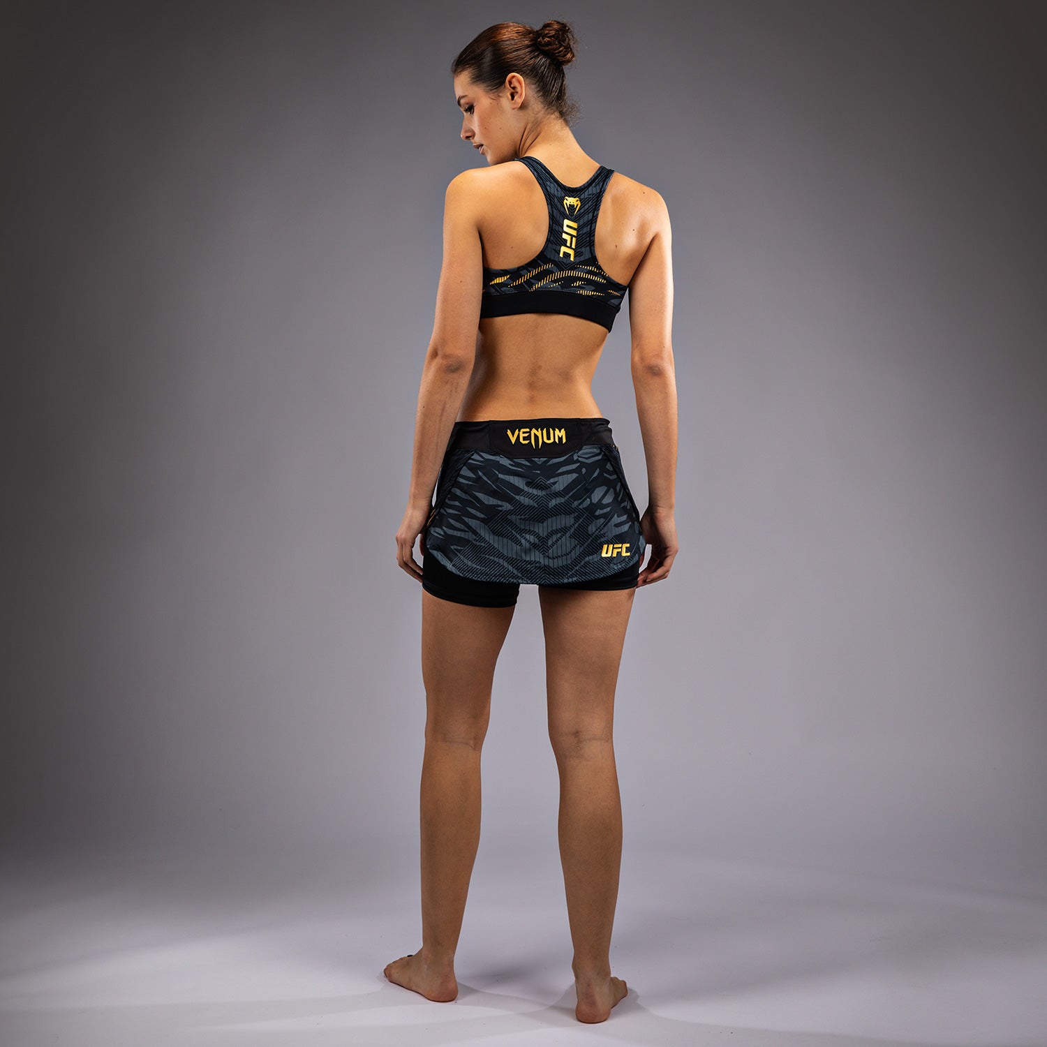 ufc-fusion-by-venum-authentic-fight-night-skort-damen-champion-schwarz-gold image 5