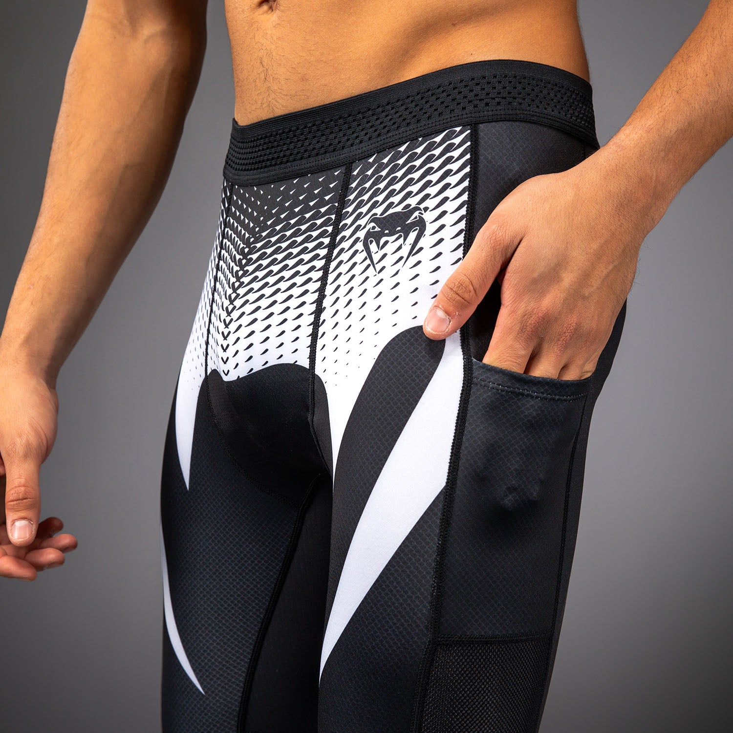 venum-no-gi-spats-ibjjf-kompressionsleggings-herren-schwarz-wei image 5