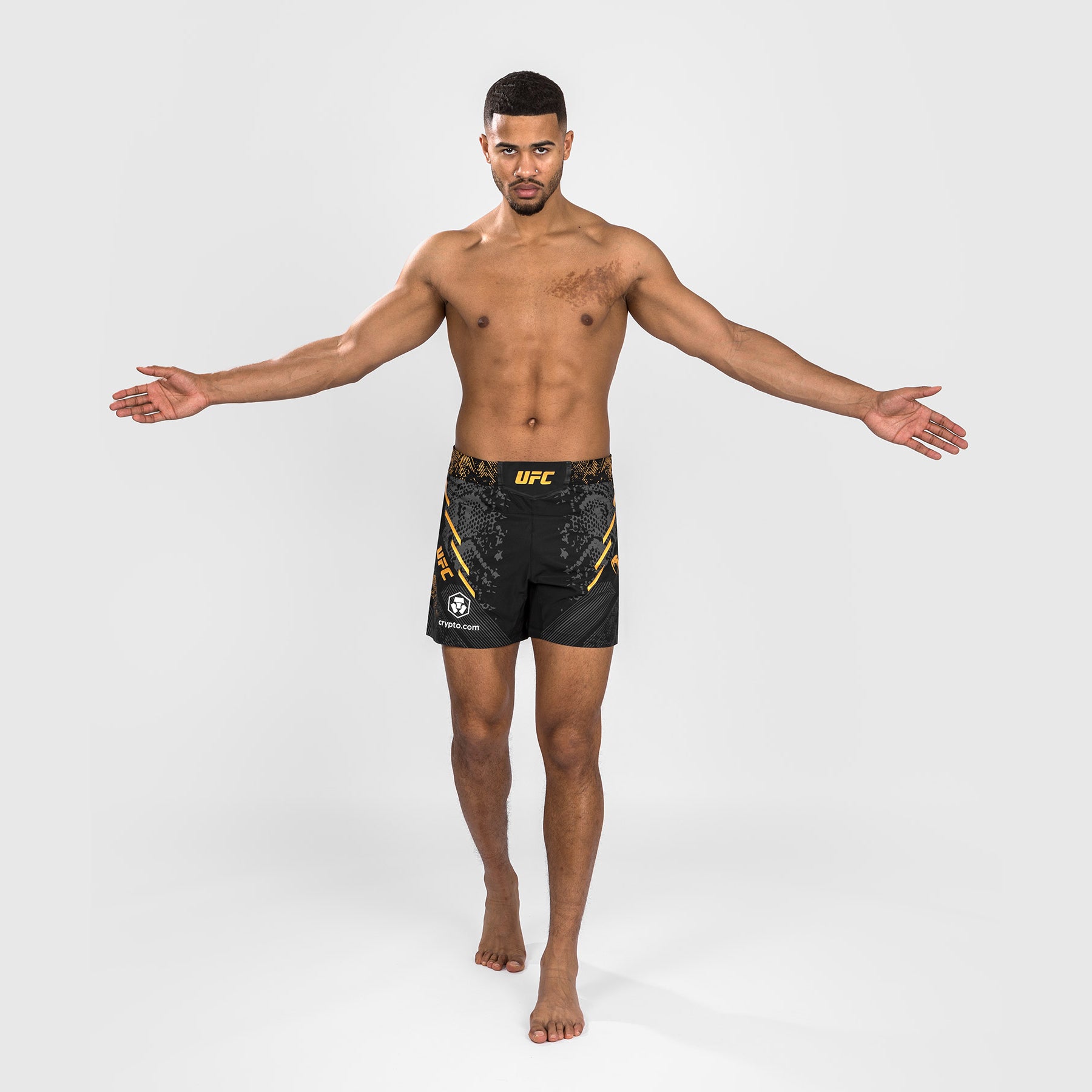 ufc-adrenaline-by-venum-authentic-fight-night-kampfshorts-schwarz-gold-kurze-pas image 3