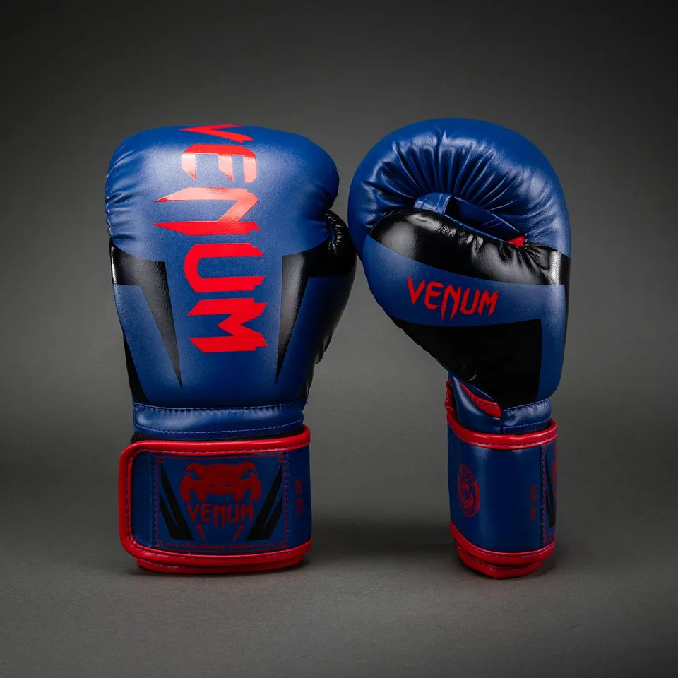 venum-elite-boxhandschuhe-dunkelblau-rot image 1