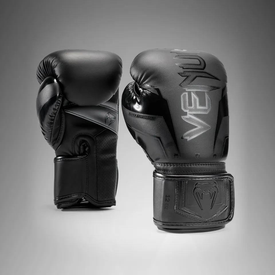 venum-elite-evo-boxhandschuhe-schwarz-schwarz image 1