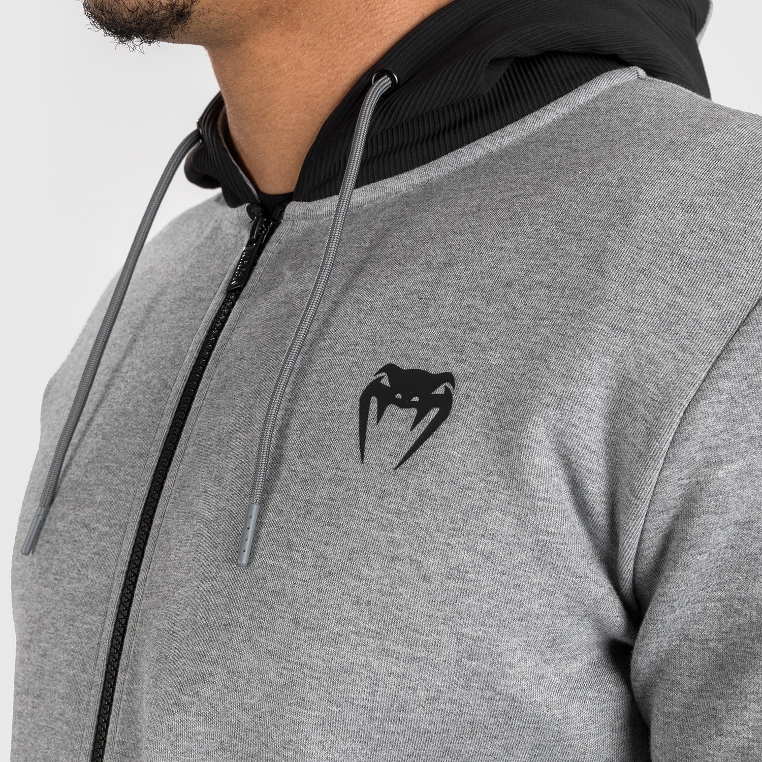 venum-contender-4-0-herren-hoodie-mit-rei-verschluss-grau-schwarz image 5
