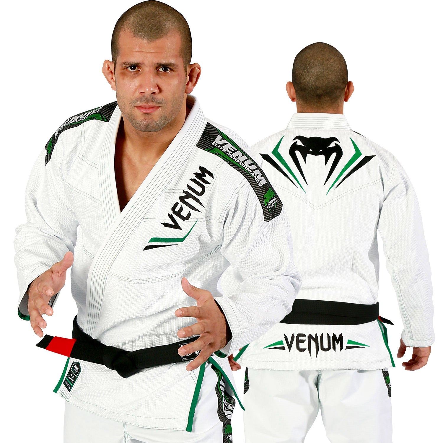venum-elite-bjj-kampfanzug-gi-wei-schwarz image 1